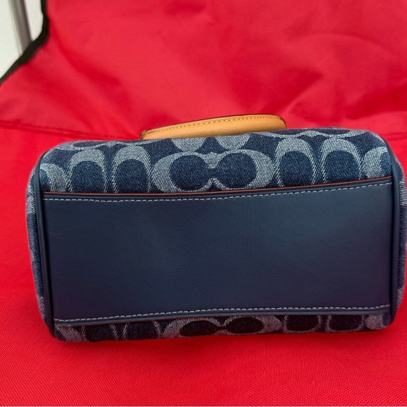 Coach Mini Bag in Blue and Tan with Signature Style - Picture 5 of 6